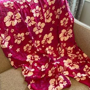 Hibiscus pink Swim suit cover